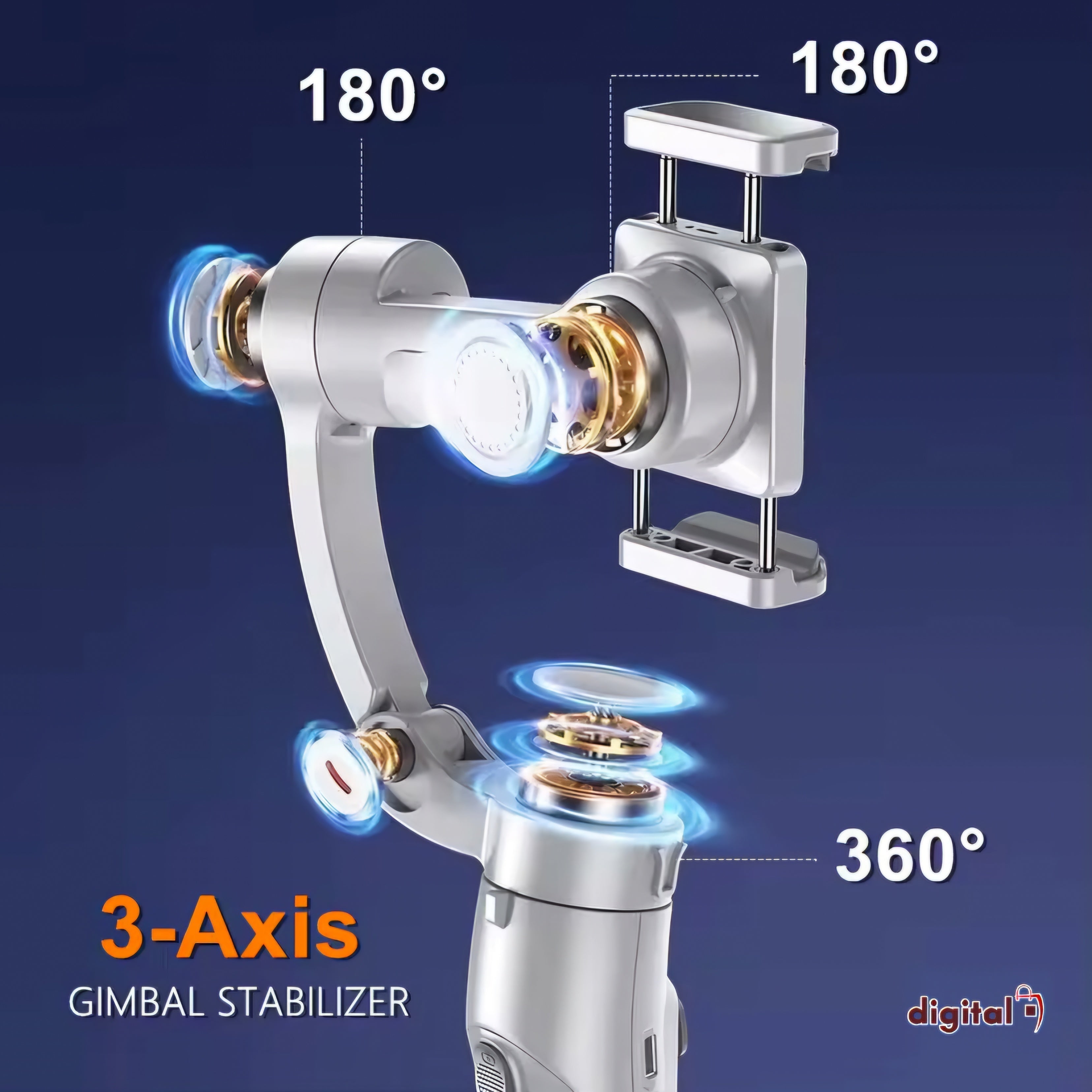 Merak One M1 - Stabilisateur à 3 Axes pour Téléphone