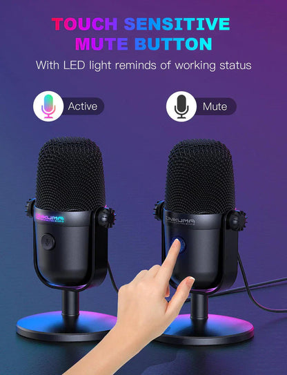 M830 - Microphone à condensateur USB pour Chanter, Discuter en Direct, Streaming