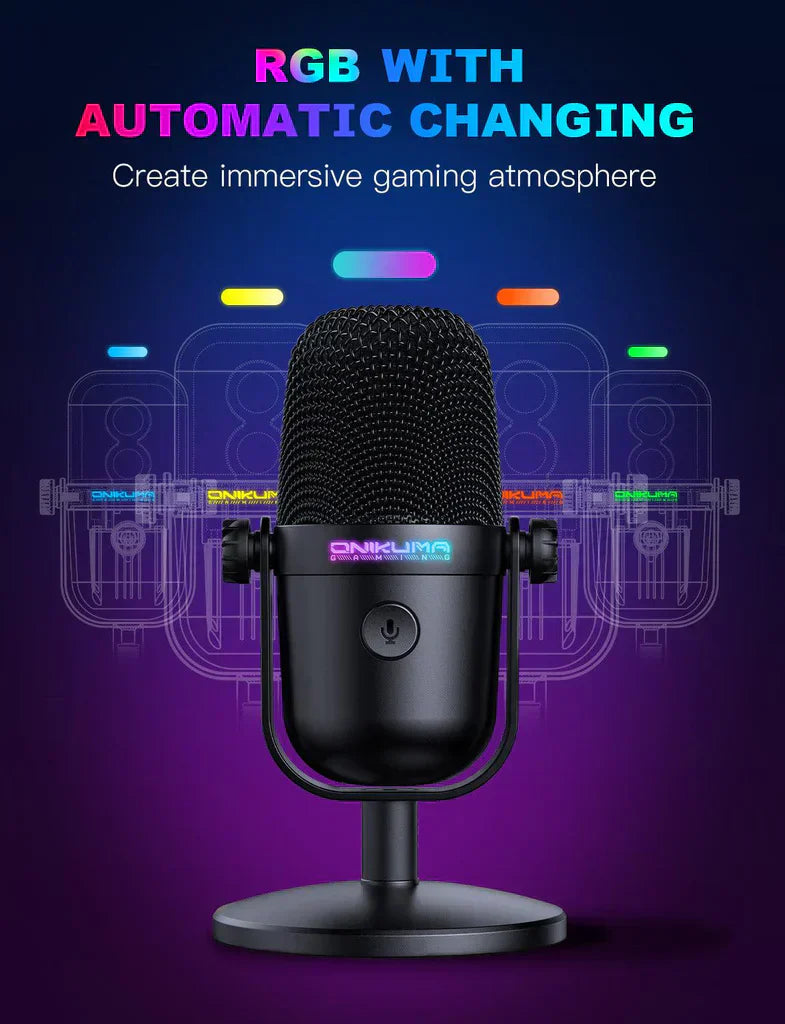 M830 - Microphone à condensateur USB pour Chanter, Discuter en Direct, Streaming