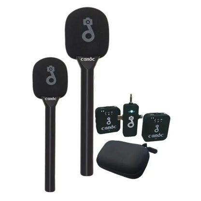 CandC Wireless Dual - Microphone double pour interview avec 2 émetteurs et 1 récepteur